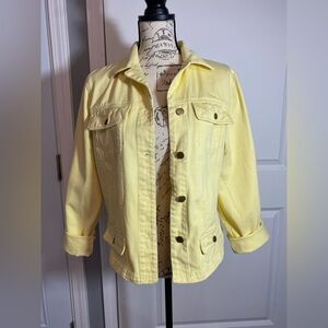 Chadwicks Yellow Button Down Jean Jacket‎ XL N